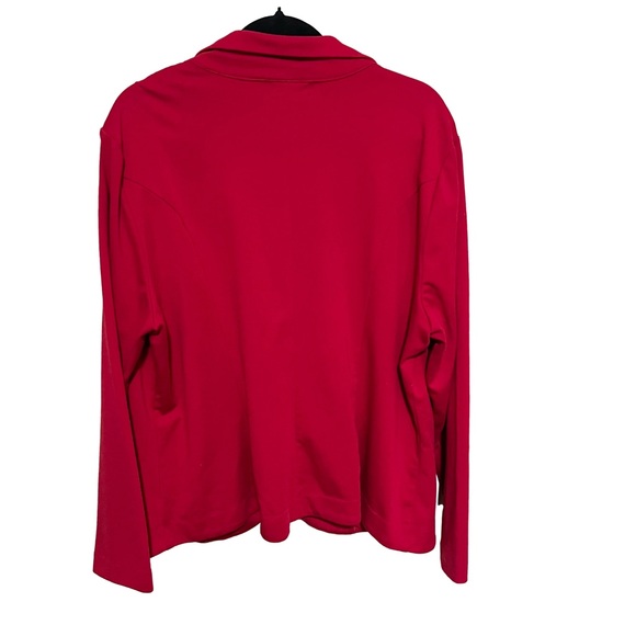 Torrid 3X Red Blazer Jacket Knit Stretch Long Sleeve Women 2 Button - Picture 2 of 10
